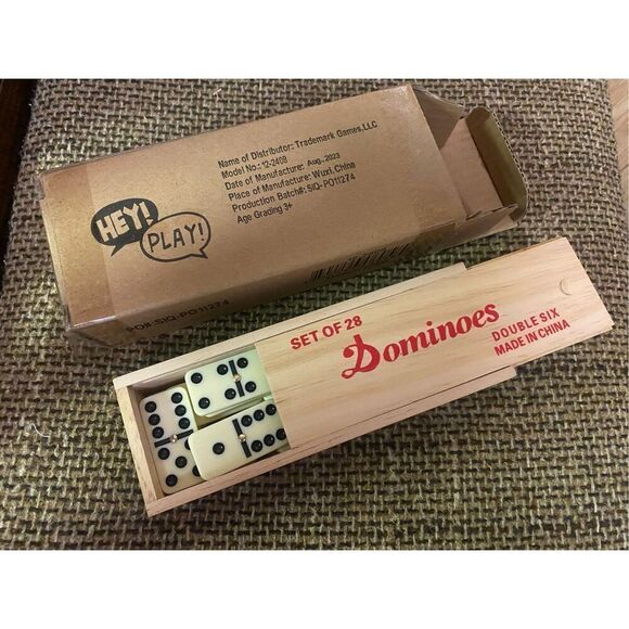 56-Piece Domino Set for Adults, Professional Domino Tiles with Spinner, Double 6 - Picture 1 of 1